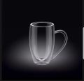 450ml Double Wall Glass Coffee Mug,Double wall insulated Glass Mug Borosilicate Glass Mug. 