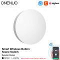Tuya Zigbee Smart Button Scene Switch Voice Control Wireless Button Smart Life App Zigbee Devicesfor Smart Home Remote Control. 