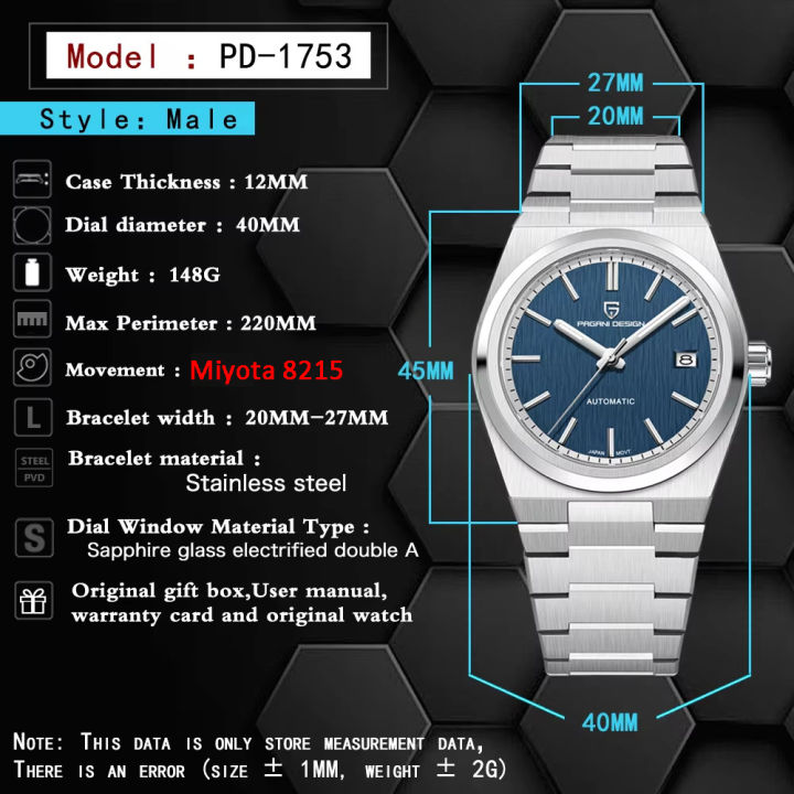 Pagani%20Design%20Men's%20Fashion%20Automatic%20Mechanical%20Watch%20Miyota8215%20Luxury%20Sapphire%20AR%20Coated%20Stainless%20Steel%20Waterproof%20-%20Image%207
