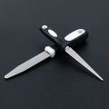 Diamond Sharpening Stone with One Stone and Two Birds, Double-sided Flat and Curved Design, Easy To Grip Handle Knife Sharpener. 