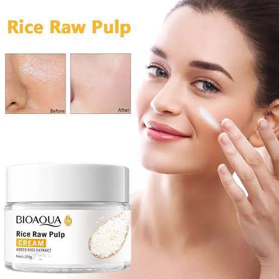 Bioaqua Rice Raw Pulp Rice Extracted Hydrating & Moisturizing Face Cream - 50g