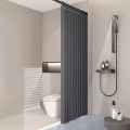 Magnetic Folding Shower Curtains Polyester Waterproof Fabric Shower Curtains Suitable for Family Bathroom Use.