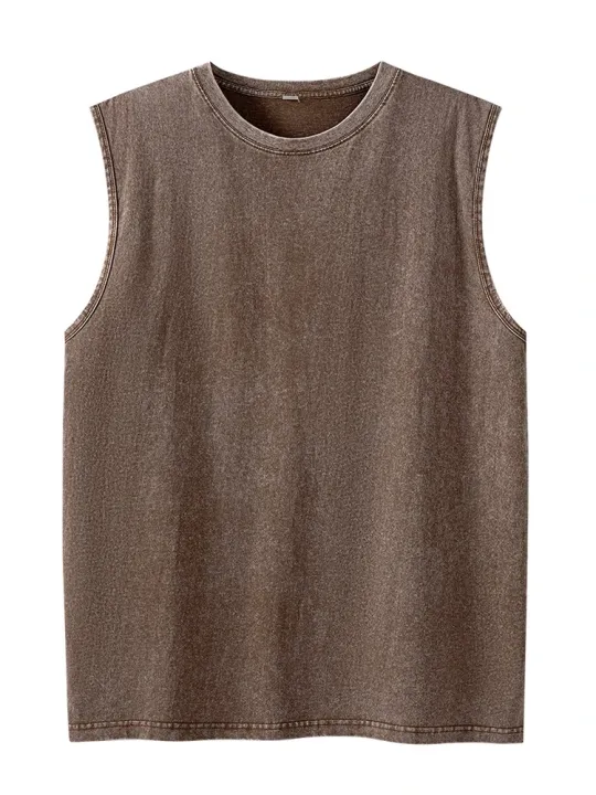 2025%20Summer%20New%20Men's%20Washed%20Cotton%20Tank%20Tops%20Muscle%20Gym%20Sleeveless%20Workout%20T%20Shirts%20Running%20Beach%20Loose%20Cutoff%20Tees%20-%20Image%204