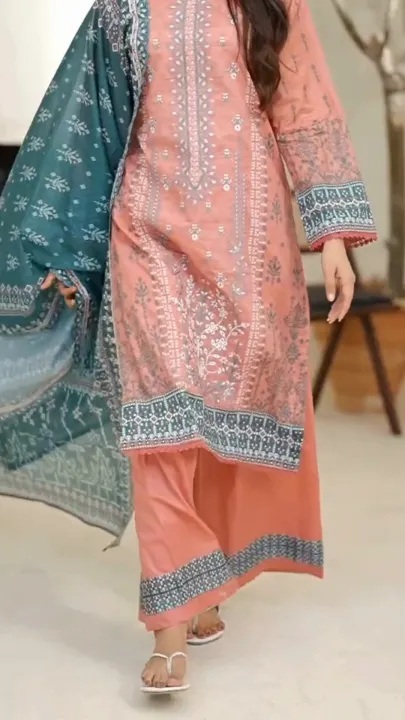 🌸 Noor-e-Bahar | Luxury Slub Lawn Chikankari Suit 🌿 3Pc | Embroidered ...