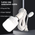 5/10m Lamp Bases Universal With Switch Led Bulb Socket Adapter E27 Screw Lamp Holder Accessories Tools Two Plugs Suspension.