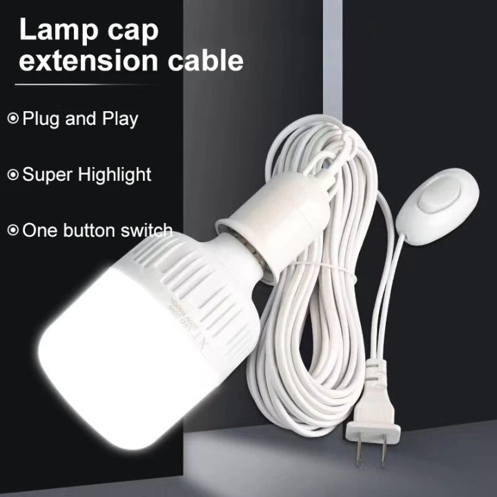 5/10m%20Lamp%20Bases%20Universal%20With%20Switch%20Led%20Bulb%20Socket%20Adapter%20E27%20Screw%20Lamp%20Holder%20Accessories%20Tools%20Two%20Plugs%20Suspension%20-%20Image%203