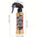 3/4pcs Barber Gold Silver Set Includes Water Spray Men Oil Head Comb  Neck Brush Duster Fade Brush Hair  Professional hair tool. 