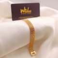 Titanium Stainless Steel Gold Plated Bracelet For Girls & Women Water Proof Occident Metal Texture Bracelet Collar Jewelry Gifts Qoddess. 
