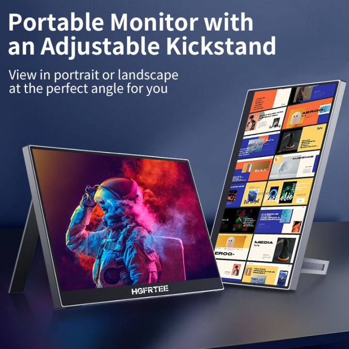 HGFRTEE%2015.6%20inch%20Portable%20Monitor%2060Hz%201080P%20with%20HDMI%20USB-C%20Gaming%20Screen%20Extended%20Display%20for%20PC%20Laptop%20Mac%20Switch%20Xbox%20PS4/5%20-%20Image%205