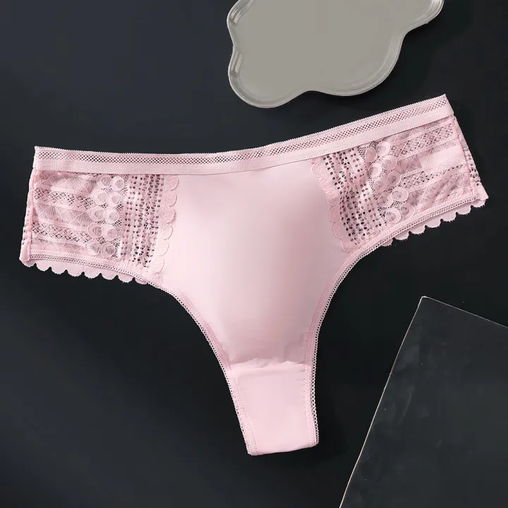 Men's%20%20Lace%20Underwear%20Seamless%20Ice%20Silk%20G-String%20Underwear%203D%20Bulge%20Pouch%20Solid%20Underpants%20High%20Elastic%20Breathable%20Pantie%20-%20Image%206