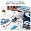 ASOMETECH 75W GaN Desktop Charger Power Strip Charging Station 4000W Rated Power 70W PD Quick Charger For iPhone Laptop.