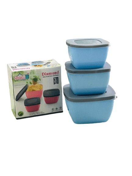 Diamond Multi Purpose Containers Set / 3 in 1 Set / Kitchen Storage