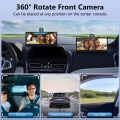 Portable 11.3 inch Car DVR 4K 360° Rotating Camera Wireless Carplay Android Auto Dash Cam Video Recorder Car Intelligent Screen. 