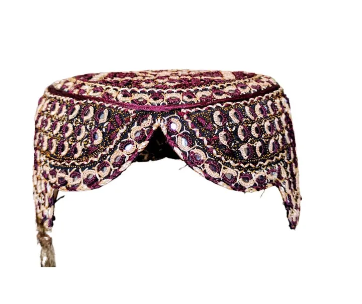 Handmade%20Traditional%20%20Two%20Colour%20Sindhi%20Cap%20made%20in%20Commando%20CTC%20&%20Mirror%20-%20Image%202