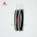 National Standard Latin Ribbon Professional Earrings Rumba Chacha Competition Earrings Adult Girls Black Accessories.