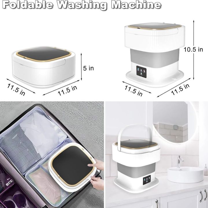 Portable Foldable Washing Machine 10L | Mini Washer Dryer 🌀 Bucket ...