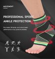 Adjustable Compression Ankle Support Brace - Elastic Nylon Knitted Sleeve with Straps for Gym, Running, Soccer & Basketball - Pain Relief Sports Guard Bandage. 