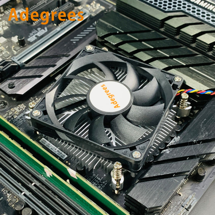 80MM MINI CPU Air-Cooled Cooler 4PIN PWM Tower PC Processor Slim Fan ...
