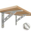 Wall Mounted Shelf Bracket, 2 Pcs 90 Degree L Shaped Brackets Stainless Steel Metal Support Joint Angle Bracket Shelf Heavy Duty Corner Brace Shelf Bracket. 