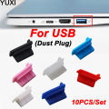 YUXI 10pc USB Dust Plug Charger Port Cover Cap USB Hole Plug USB Master Dust Cap Silicone Dustproof Protector Tablet PC Notebook.