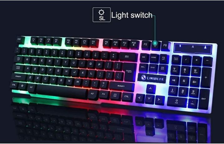 Lemeide%20TX30%20Suspension%20Backlight%20Game%20Keyboard%20%7C%20RGB%20Gaming%20104%20Keys/%20Blue%20Switches%20Wired%20USB%20Keyboards%20/%20Black/Backlit%20/Gaming%20Keyboard%20with%20Mechanical%20feel%20/Colorful%20Keys%20for%20PUBG%20Fortnite%20DOTA%20CS%20GO%20%5B%20White%20&%20Black%20-%20Retail%20Box%20%5D%20-%20Image%202