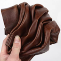 Brown cowhide fine grain whole retro seat, sofa bench renovation, top layer leather fabric, oil wax cowhide leather material. 