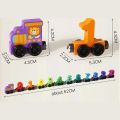 Magnetic Wooden Train With colorful Number. 