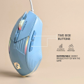 FunBug 7 Buttons Sports Mechanical Wired Gaming Mouse RGB with 4-Levels DPI Control - 7 Light Wired USB Optical Mouse with Side Buttons - Mouse with Pad for PC, Laptop, Computer, Gaming, Pubg Mobile. 