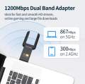PIX-LINK UAC15 Wifi Adapter 1200M AC Dual-band Wireless Network 1200Mbps USB3.0 Adapter Card USB WiFi Adapter Dongle 5GHz&2.4GHz. 