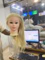 Hair Dummy White For Learning Hair Styling And Cutting etc. 