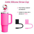 6Pcs Hello Kitty Straw Cover Cap 10MM Drink Straw Plug Splash Proof Drink Cup Straw Cap Eco-friendly Charm Pendant Party Gift ﻿. 