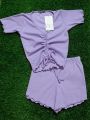 Ladies Lettuce Top and T-Shirt Pant Set, Comfortable Casual Wear.