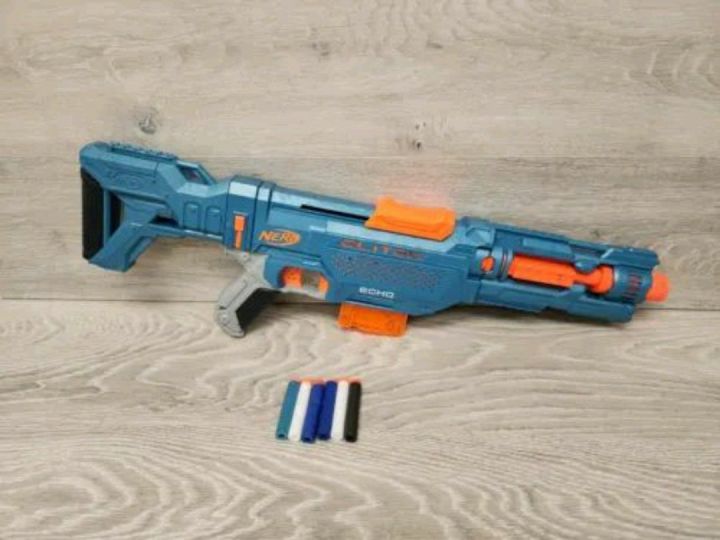 Nerf Elite 2.0 Echo Blue Gun Rifle Blaster 2020 Hasbro C-031G Tested (used excellent condition)