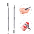 1Pcs Stainless Steel Double Head Cuticle Pusher Manicure Tools for Nails Polish Glue Cuticle Remover Accessories.