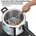 Hawkins Triply Stainless Steel Classic Pressure Cooker (SSTCL50) 5 L Induction Bottom Pressure Cooker (Triply). 