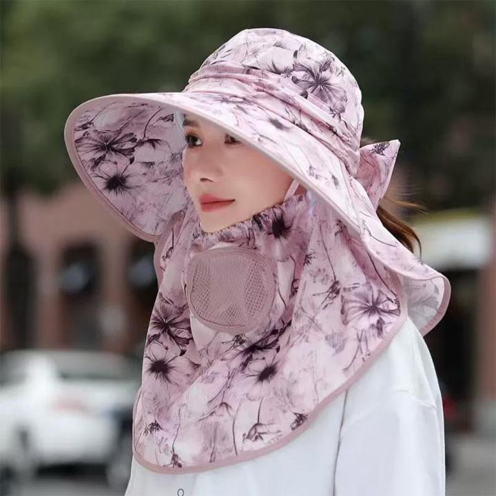 Summer%20Women%20Wide%20Brim%20Garden%20Work%20Shade%20Hat%20Face%20Mask%20No%20Detachable%20Sunhat%20Outdoor%20Breathable%20Fisherman%20Hat%20UV%20Protection%20%EF%BB%BF%20-%20Image%203