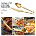 12/24/36pcs Stainless Steel Tableware Set, Including Knife and Fork, Luxurious Gold Waist, Suitable for Holiday Restaurants..