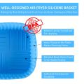 1 square silicone air fryer liner is reusable and can be used for dishwasher cleaning, ovens, baking tools, and kitchen gadgets. 
