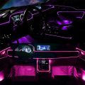 Flexible EL Wire Lights With App Control Ambient Atmosphere Strip Light Decorative Lamps 12V Car Interior Neon RGB Led Strip.