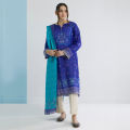 ZELLBURY Ready To Wear Dress For Women  Navy Blue Kurta Dupatta Women Pret Kurta Dupatta - 2168. 