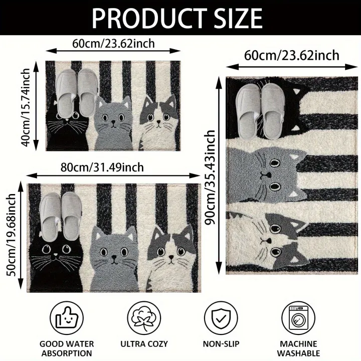 VIKAMA%20Striped%20Cartoon%20Cat%20Carpet%20Soft%20Doormat%20Waterproof%20Floor%20Mat%20Rug%20For%20Bedroom%20Carpet%20For%20Live%20Room%20Outdoor%20Carpet%20Home%20Dec%20-%20Image%204