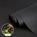 Fish Tank Background Sticker Black Static Cling Film Adhesive-Backed Film Wallpaper Aquarium Background Decorations.