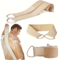 Exfoliating Body Sc - Soft Washcloth for Dead Skin Removal & Dry Brushing | Long Bath Sponge with Strap for Shower & Spa. 