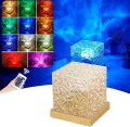 Rechargeable Night Light, Sea Light, Aurora Lamp, Remote Control, 16 Color Conversion, Brightness Adjustment, Dynamic Rotating Water Ripple, Aurora Lamp, Popular, Projector Light, Water Surface, Party.