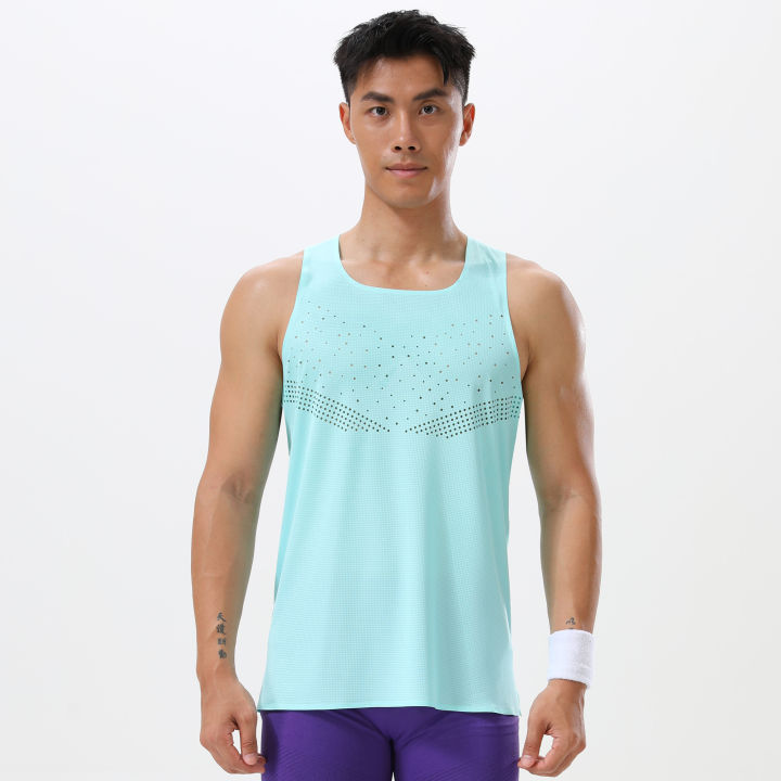 Mens Urltra-Light Running Vest Athletics Tank Tops Speed Sports Fitness Athlete Track Field Marathon Sleeveless Shirts Clothing