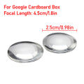 10Pcs Dia 25mm BiConvex Clear Lens Convex Glass Lens For  Cardboard Box 3D VR Glasses Magnifying Lens Focal Length 45mm. 