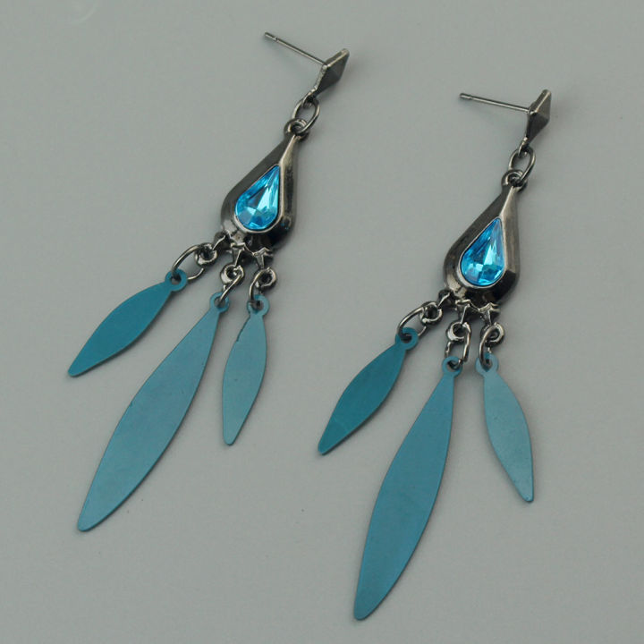 Game Honkai: Star Rail Cosplay Aventurine Ear Studs Pendant Ear Clips Fashion Earrings Jewelry Accessories
