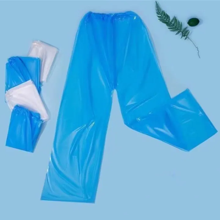 5/10%20Pcs%20Disposable%20Raincoat%20Pants%20Portable%20Splash%20Proof%20Split%20Raincoat%20Outdoor%20Travel%20Drifting%20Cycling%20Feet-wrapped%20Rain%20Pants%20-%20Image%202