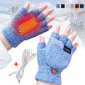 Electric Heated Gloves Hand Warmers Mittens Heater Rechargeable USB Reusable Winter Warm Heating Laptop for Sports Skiing Gloves. 
