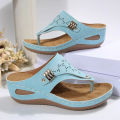 2026 New Women's Orthopedic Sandals Casual Wedge Sandals Breathable Thick Bottom Beach Shoes Comfortable Pinch Toe Sandals.